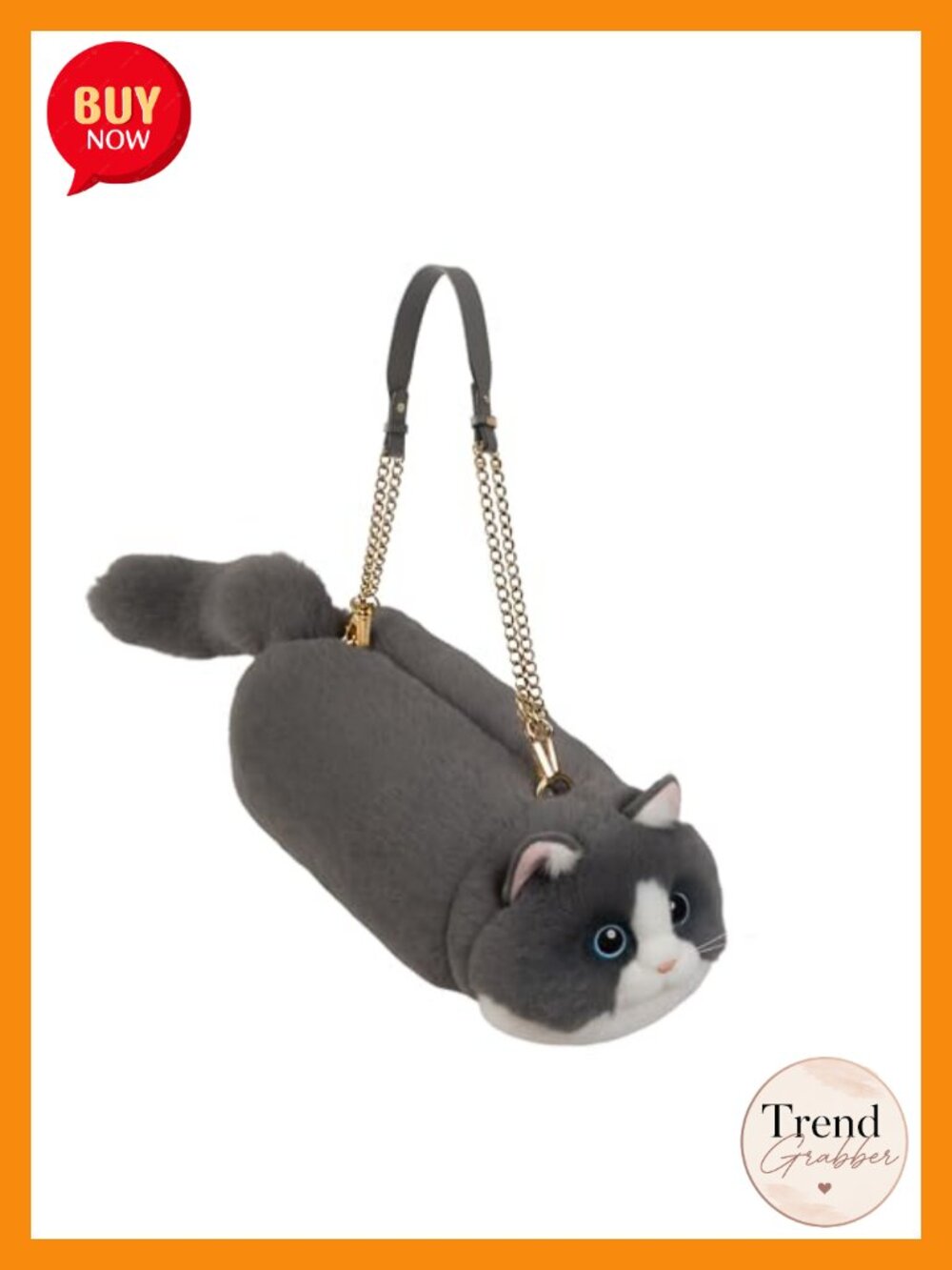Stuffed Animal Cat Backpack with Adjustable Strap Handcrafted Plush Kitten